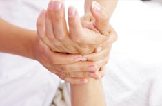 Woman Having a Hand Massage